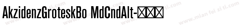 AkzidenzGroteskBo MdCndAlt字体转换